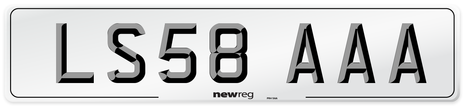 LS58 AAA Number Plate from New Reg